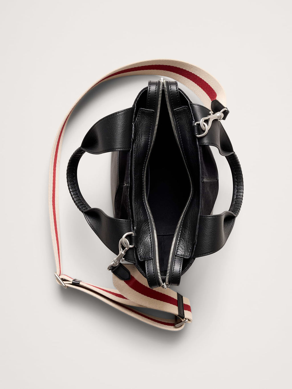 Mini Zip Tote - Black Suede