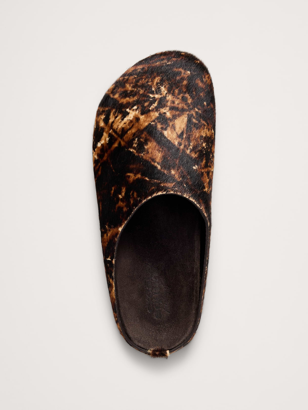 Leather Essential Clog - Printed Haircalf Leather