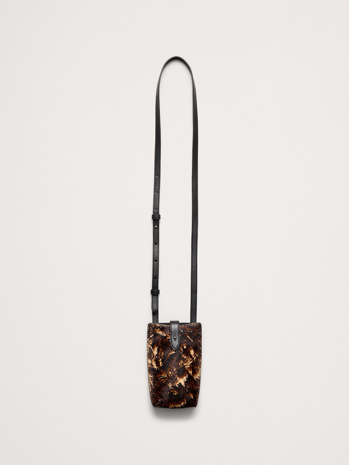 Crossbody Pouch - Pony Brown Calf Hair Leather