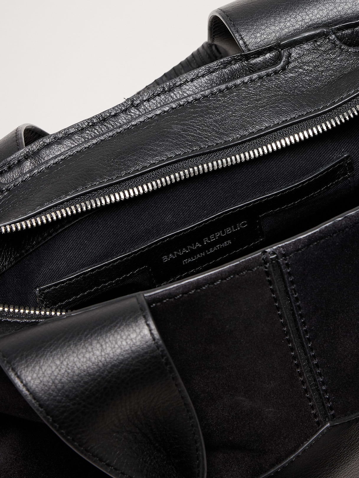 Mini Zip Tote - Black Suede