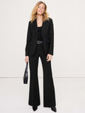 Slim Italian Wool Blazer - Black