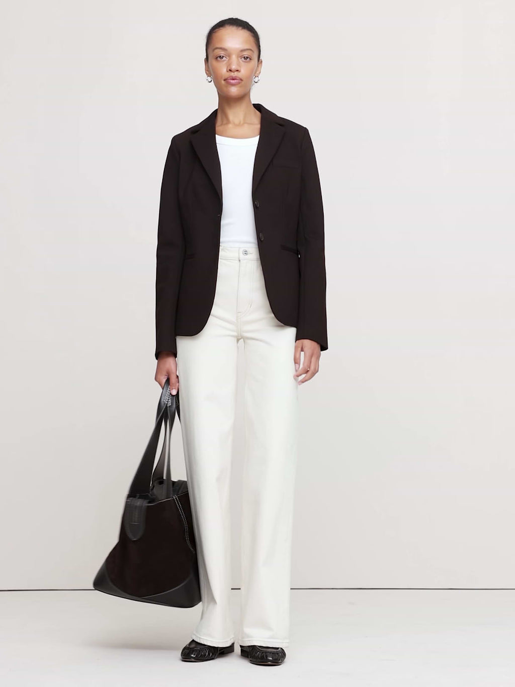 Slim Everywhere Ponte Blazer - Ganache Brown