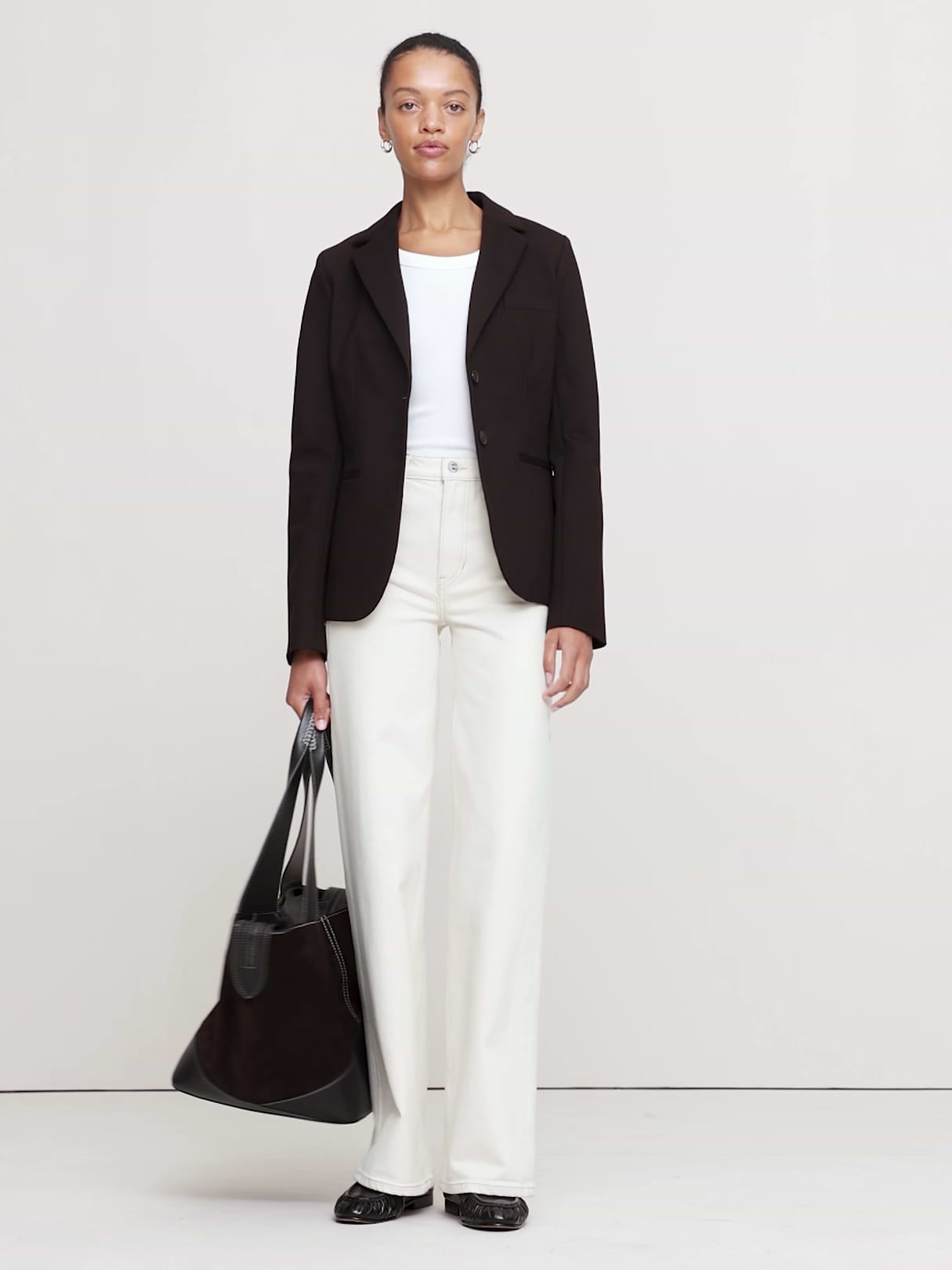 Slim Everywhere Ponte Blazer - Ganache Brown