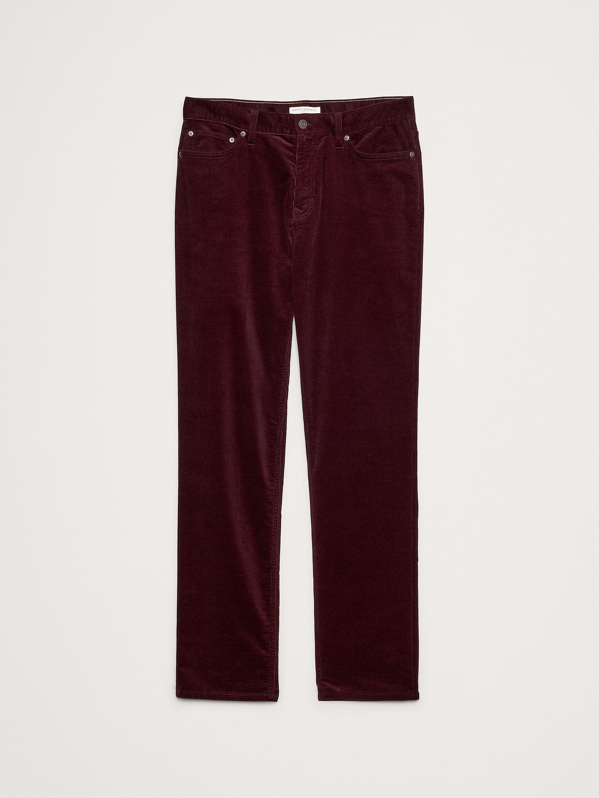 Straight Stretch-Corduroy Traveler Pant - Burgundy Red
