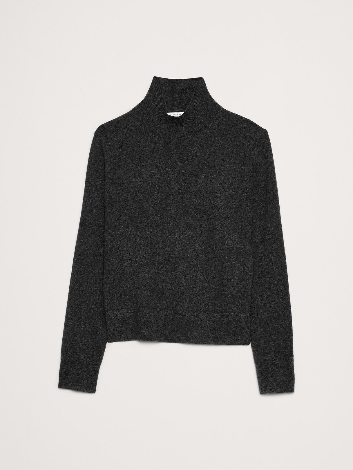 Cashmere Turtleneck Sweater - Charcoal Gray