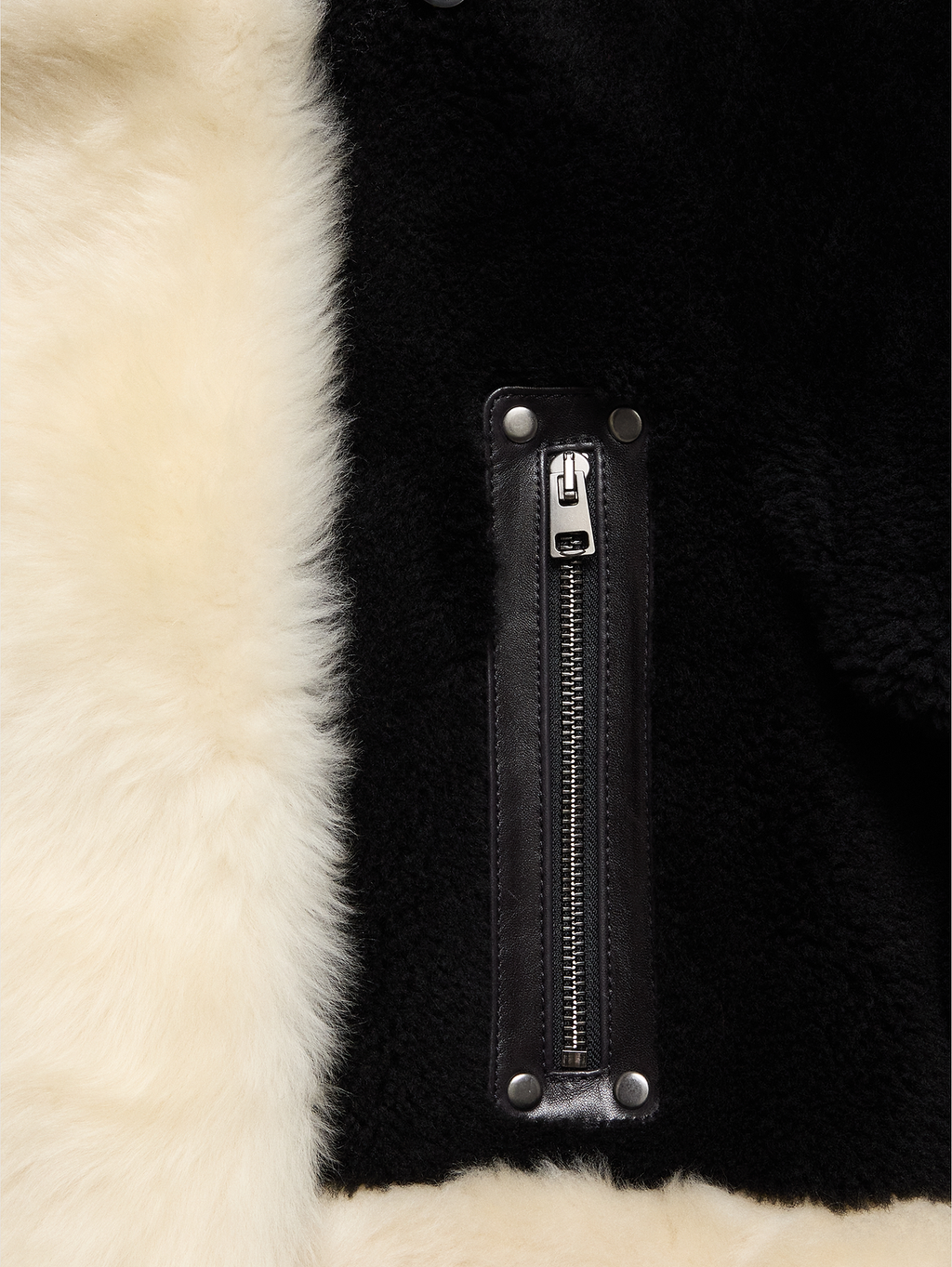 Shearling Jacket - Black & White