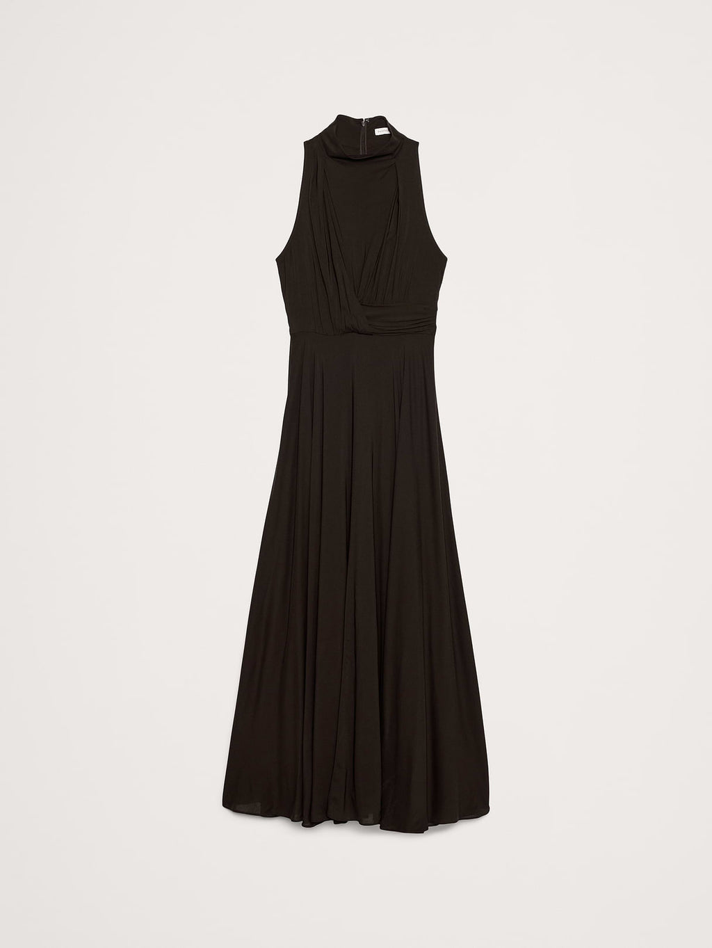 Stretch-Crepe Maxi Dress - Ganache Brown
