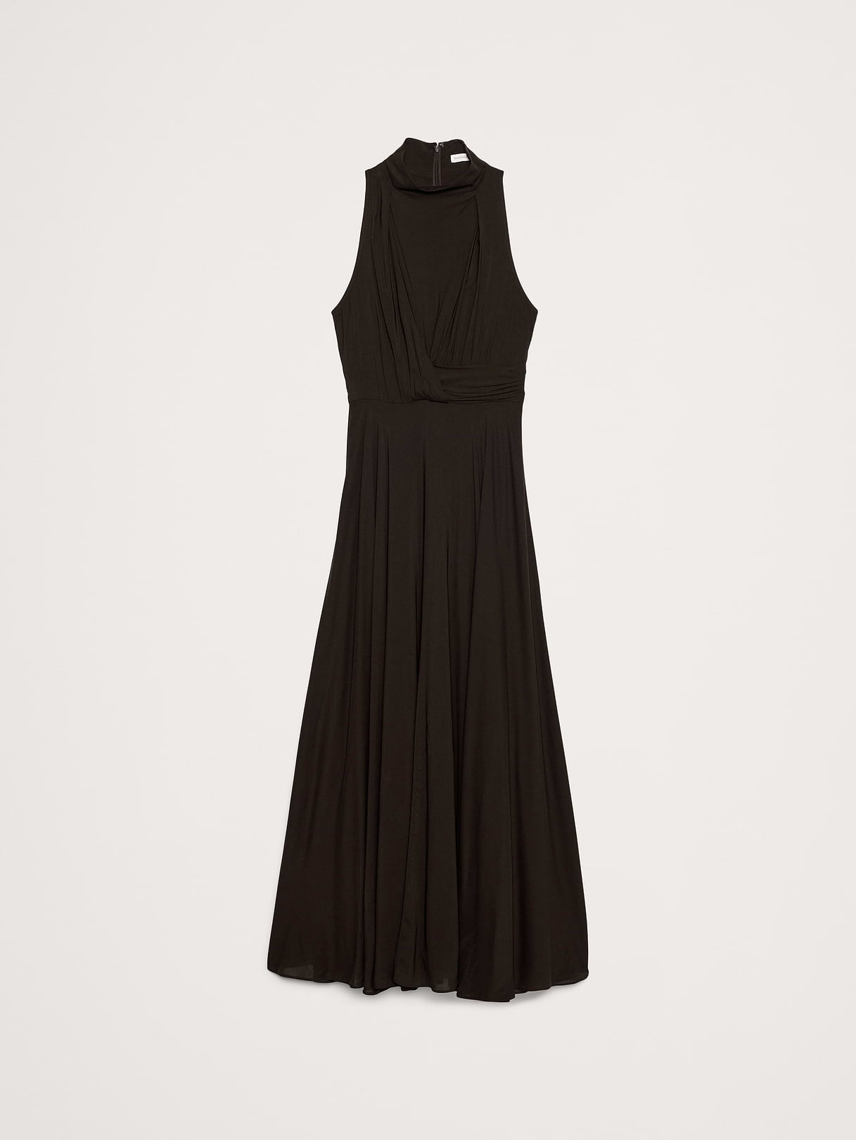 Stretch-Crepe Maxi Dress - Ganache Brown