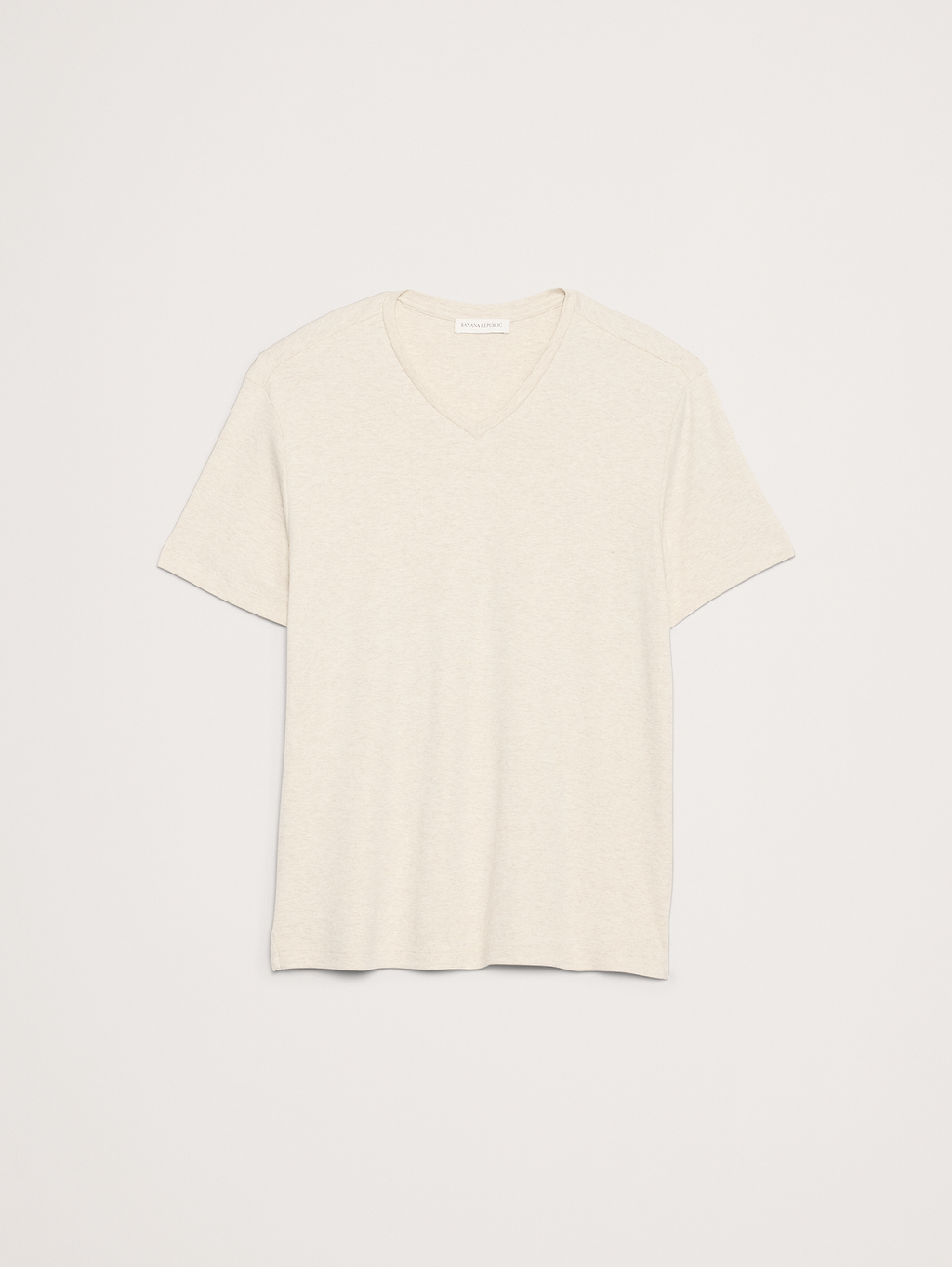 Luxury-Touch V-Neck T-Shirt - Heather Oatmeal