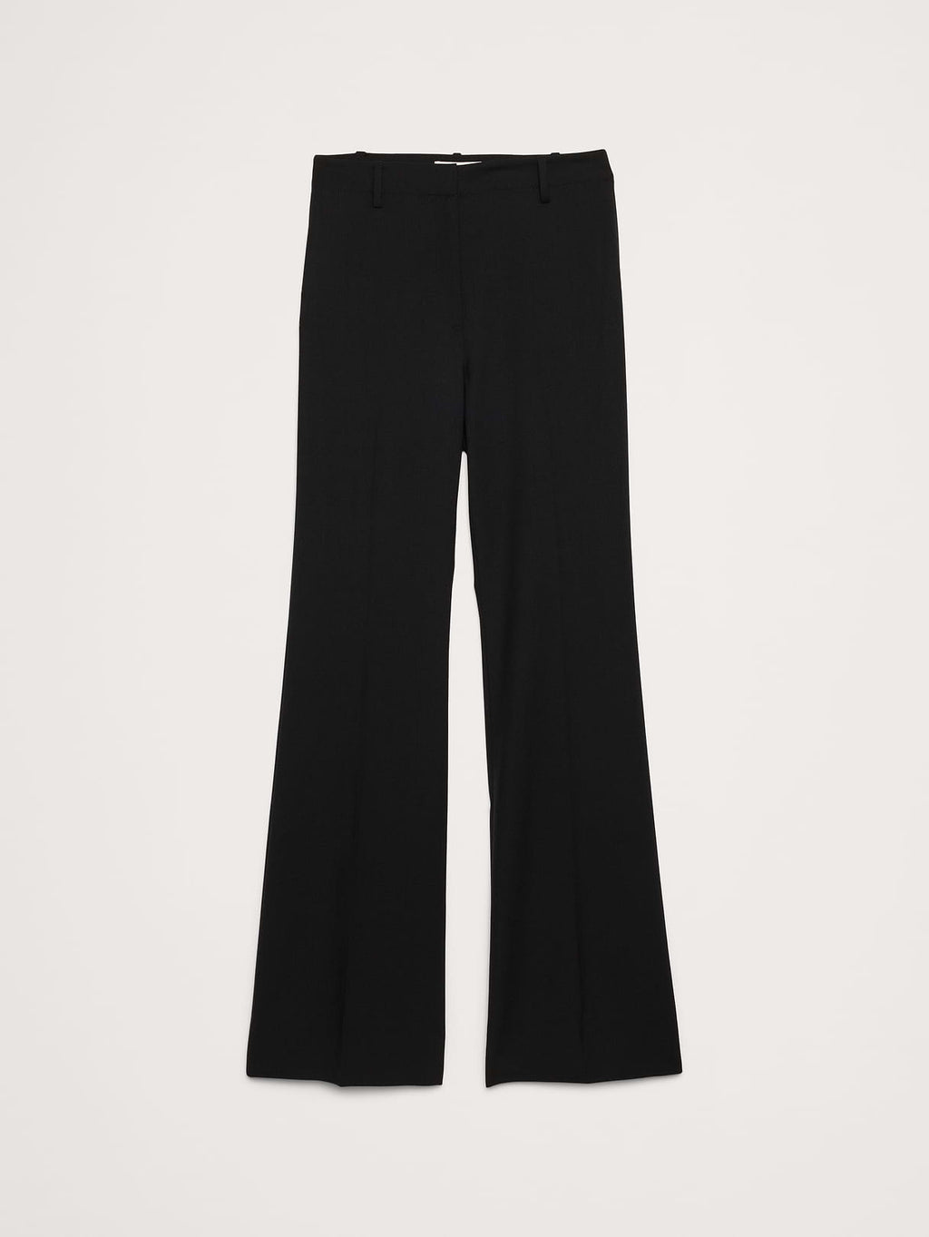 Ultra High-Rise Flare Italian Lightweight Wool Pant - Black