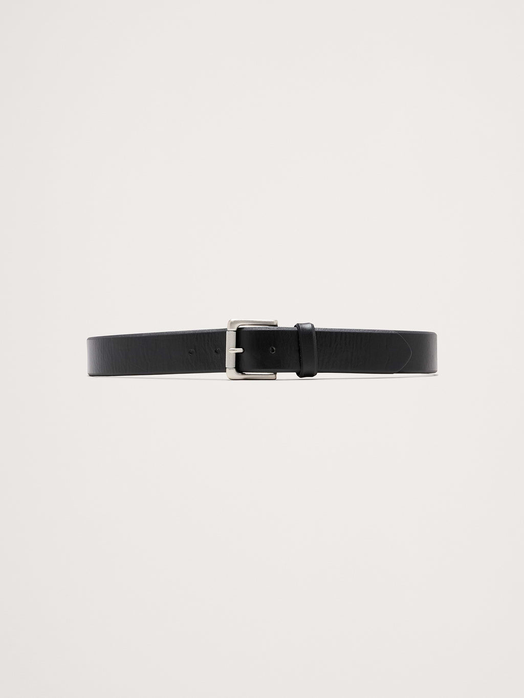 Tumbled Leather Belt - Black