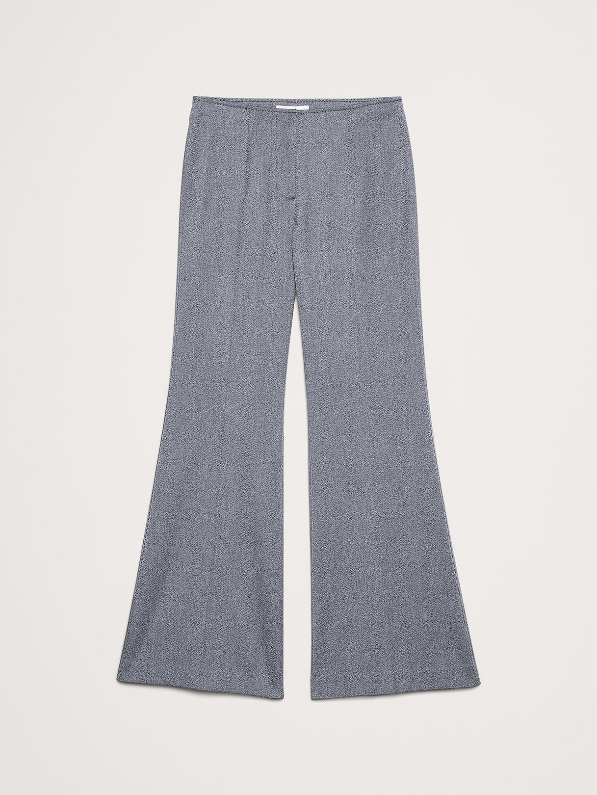Mid-Rise Flare Italian Twill Pant - Gray Texture