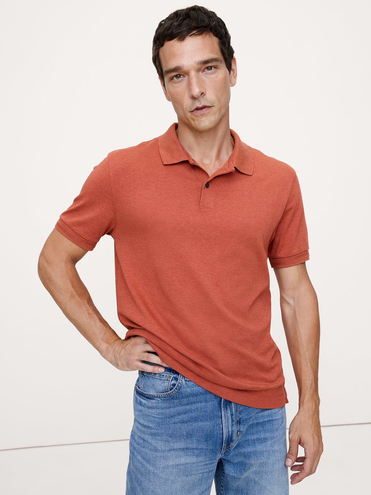 Luxury-Touch Polo - Rustic Autumn Orange