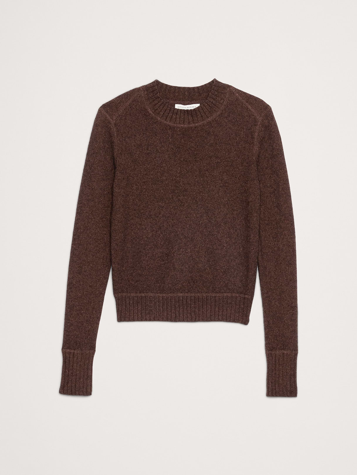 The Fireside Sweater in Merino-Cotton - Coffee Brown