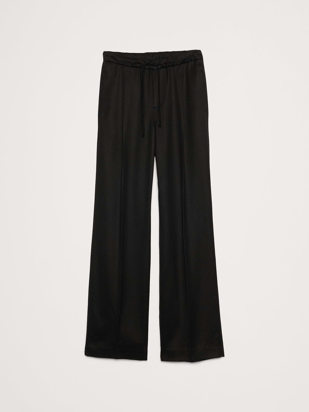 High-Rise Wide-Leg Drapey TENCEL™ Pull-On Pant - Black