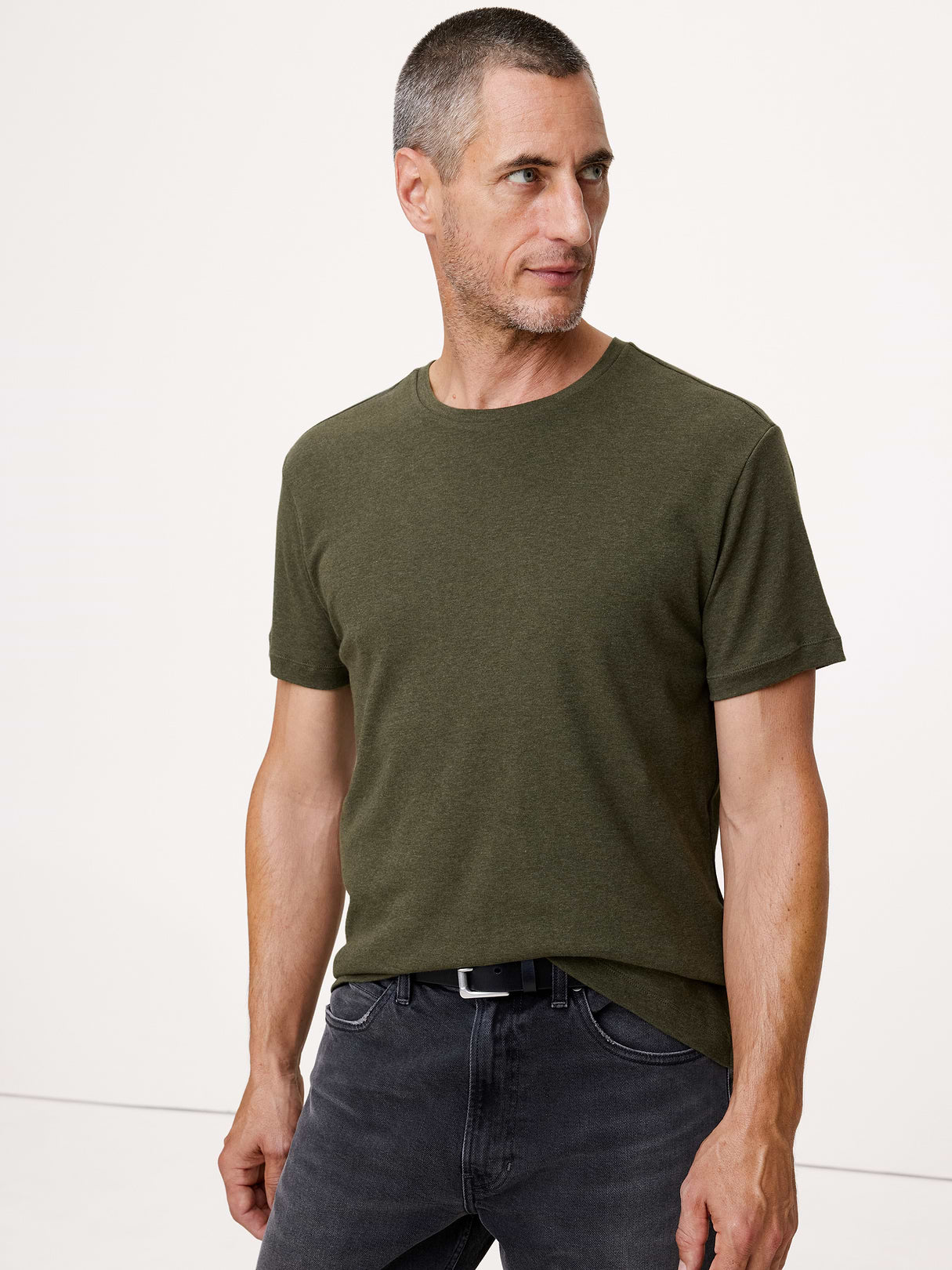 Luxury-Touch T-Shirt - Heather Olive Green