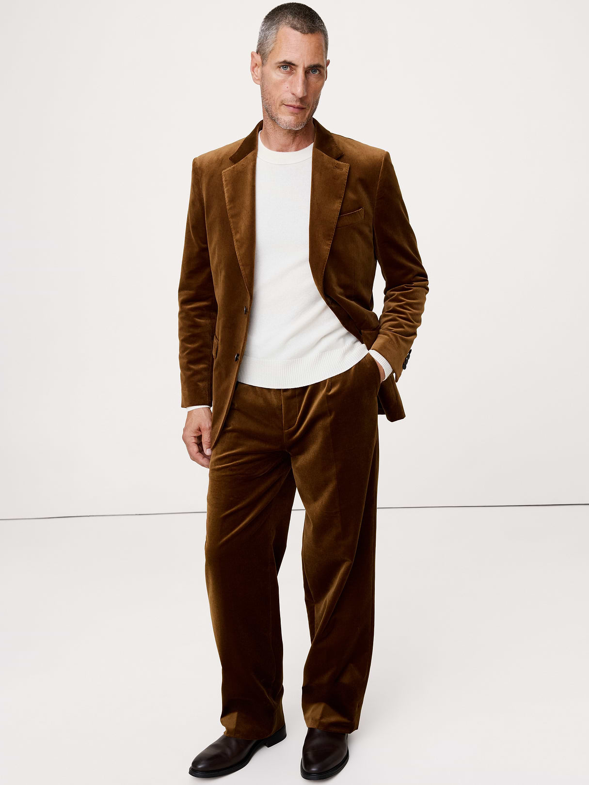 Velvet Blazer - Hazel Gaze Brown