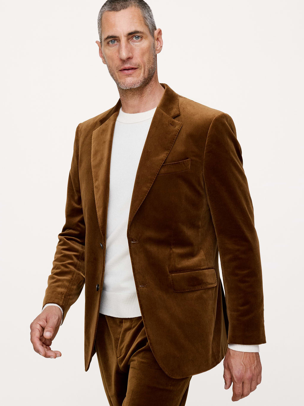 Velvet Blazer - Hazel Gaze Brown