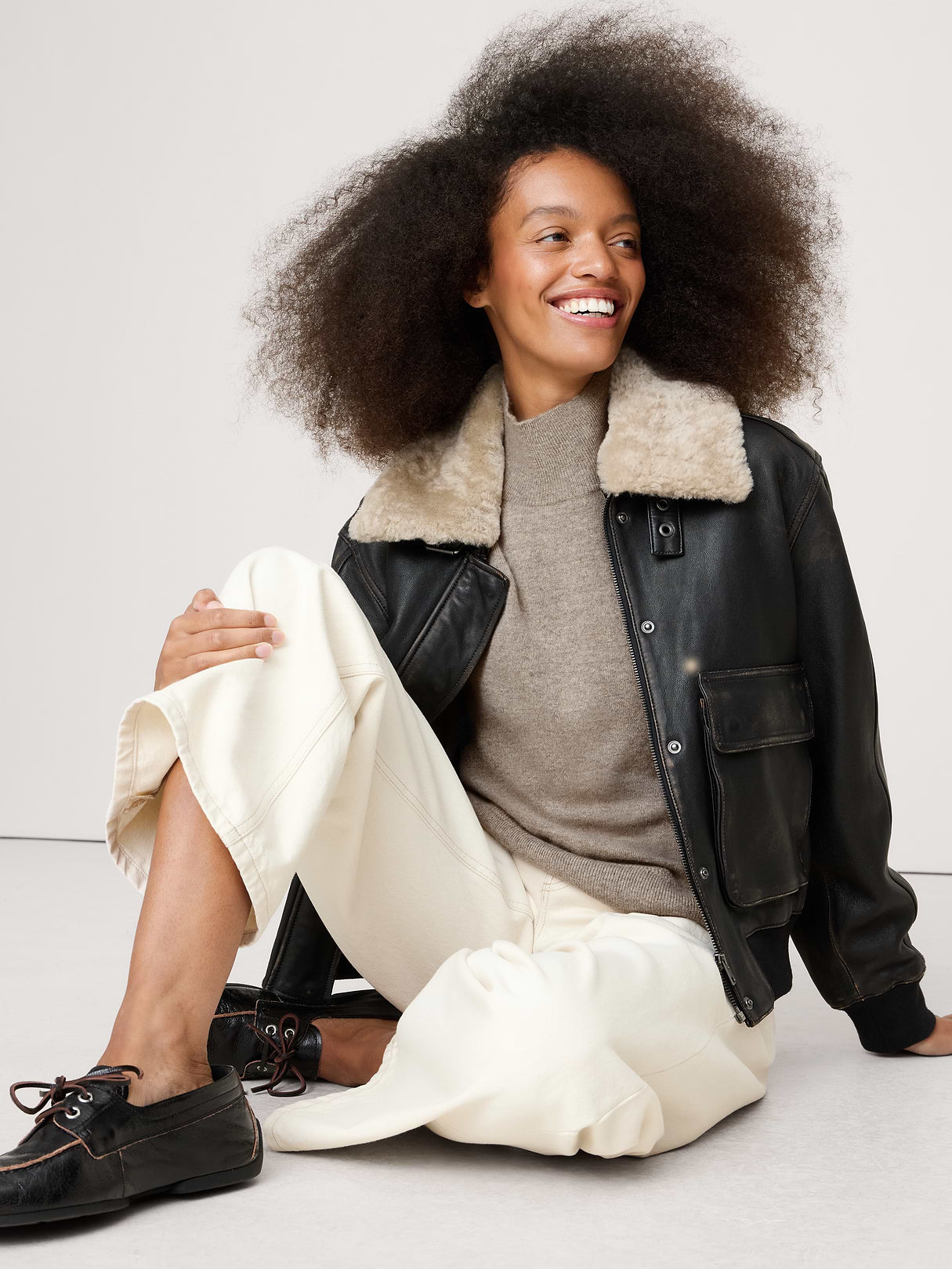 Cashmere Turtleneck Sweater - Heather Mink Grey