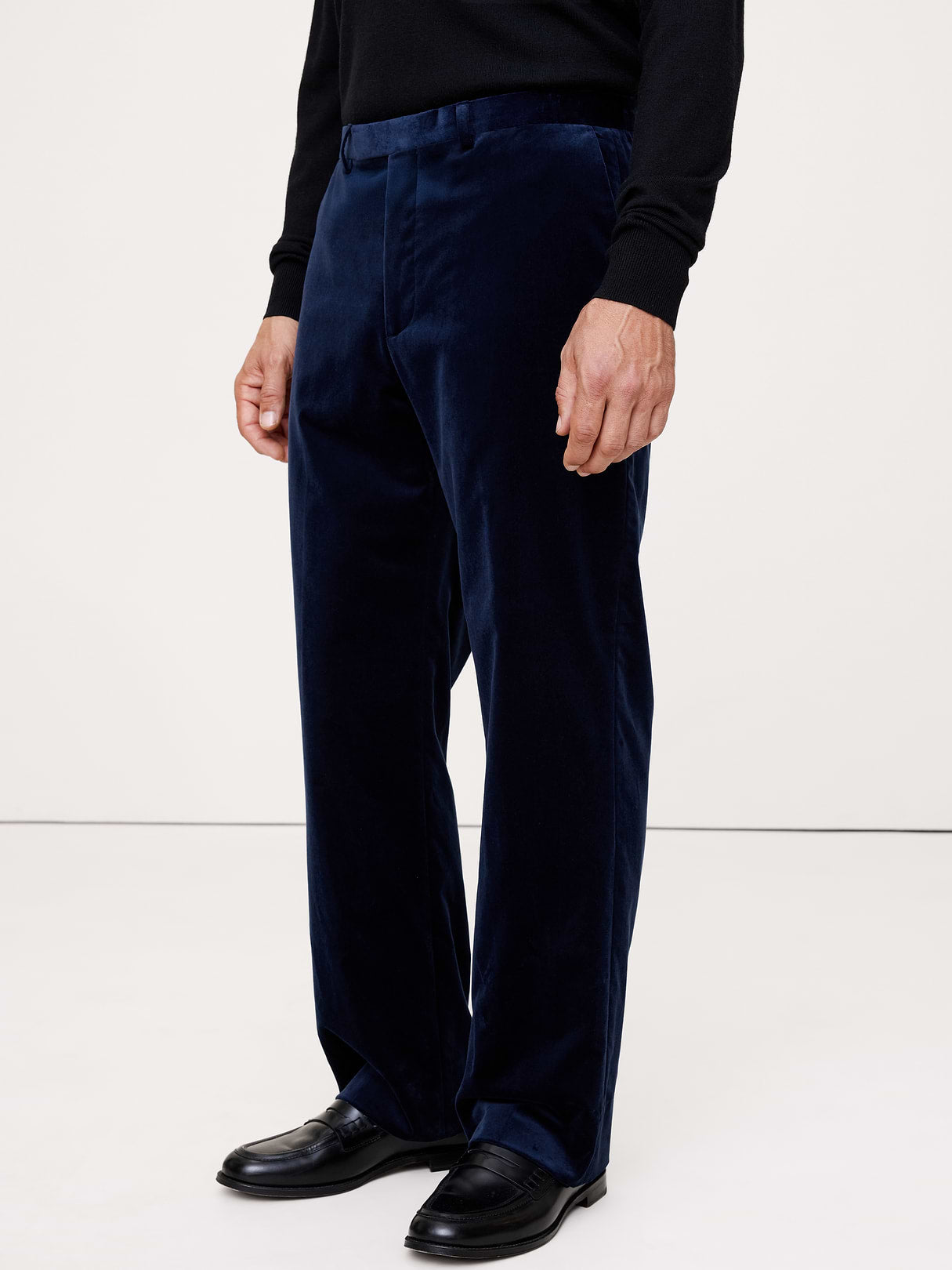 Straight Velvet Pant - Horizon Blue