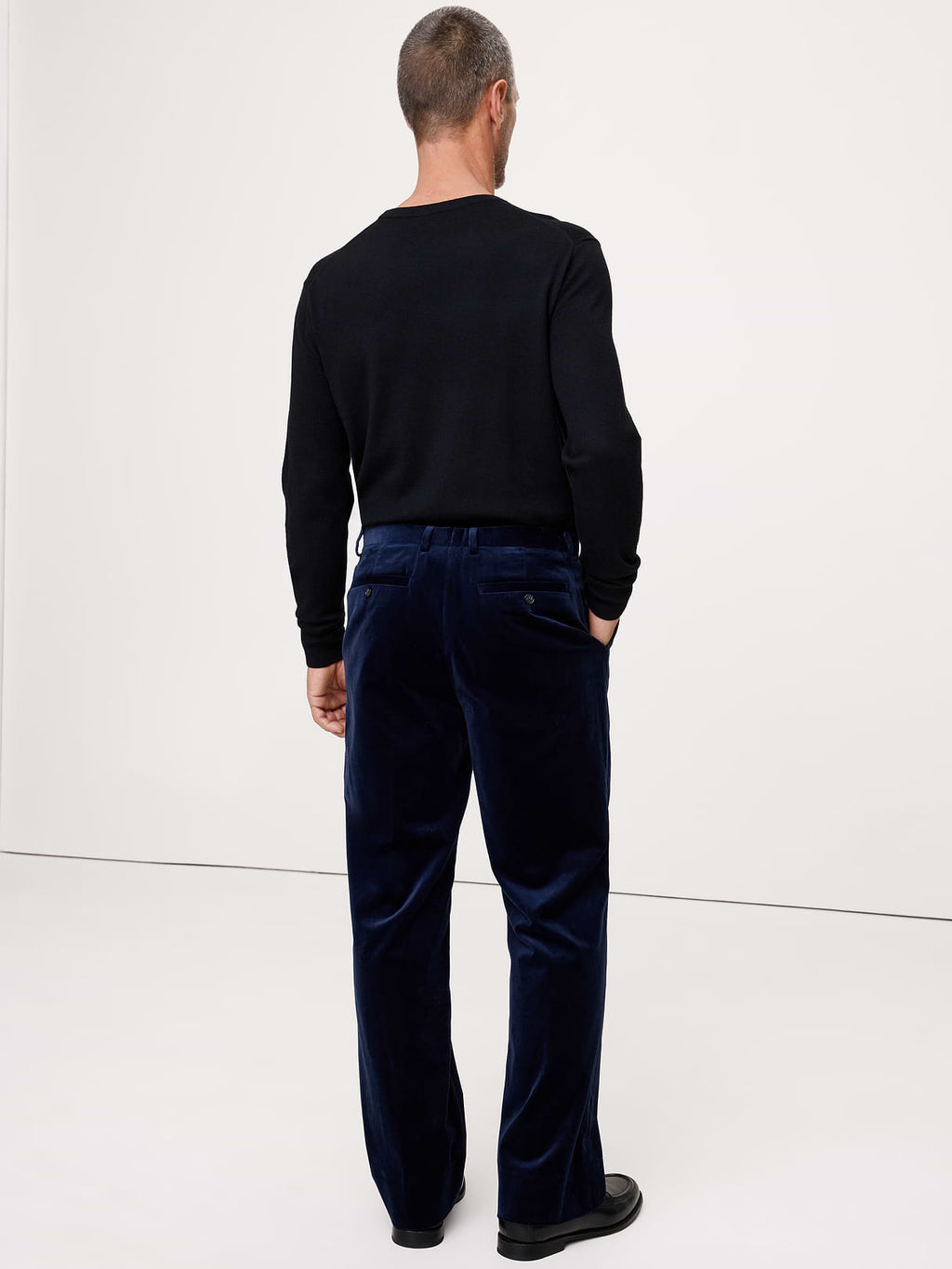 Straight Velvet Pant - Horizon Blue
