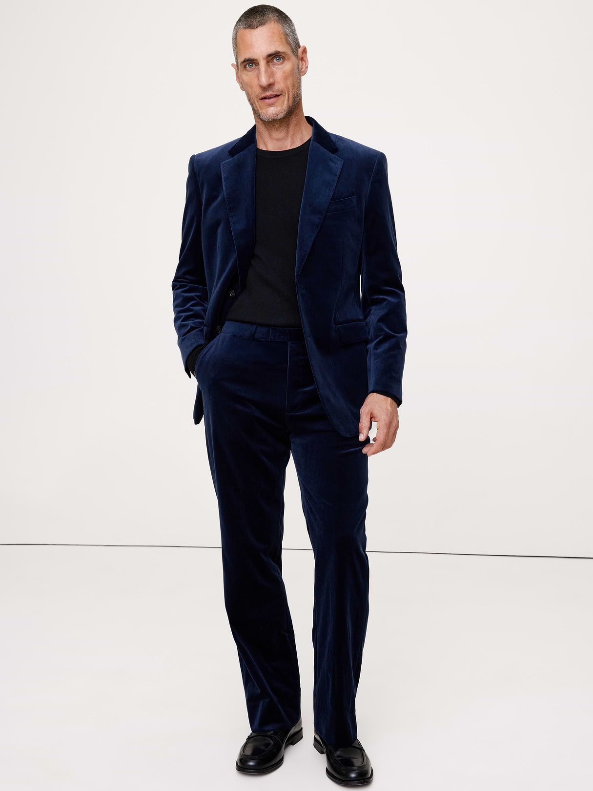 Straight Velvet Pant - Horizon Blue