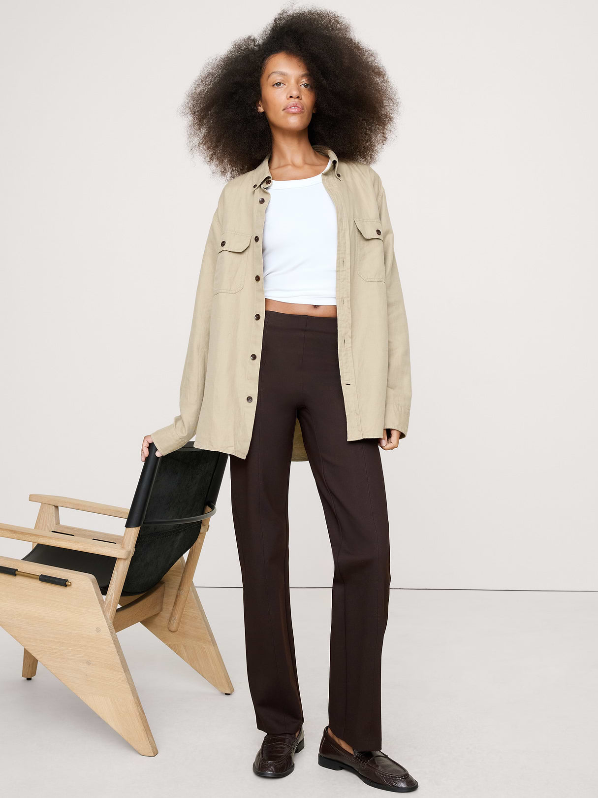 Fitted Everywhere Ponte Ankle Pant - Dark Brown