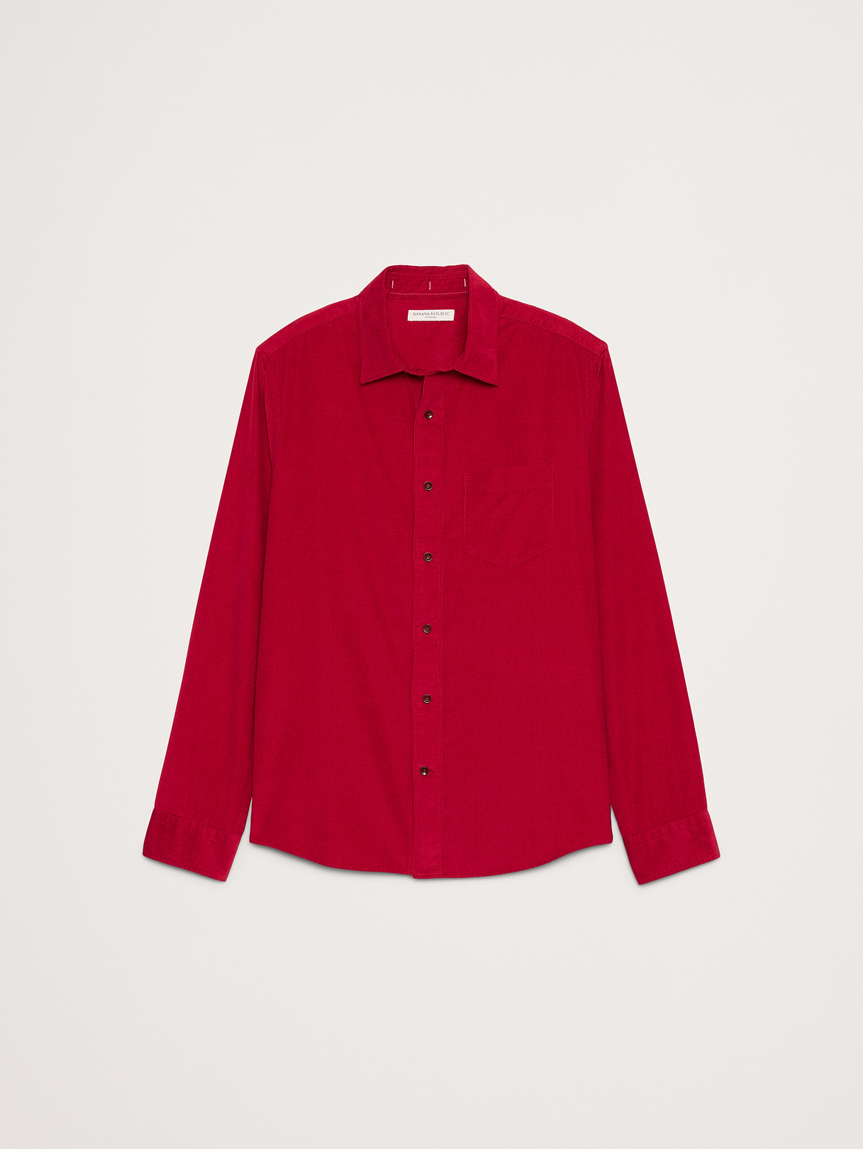 Standard-Fit Lightweight Corduroy Shirt - Red
