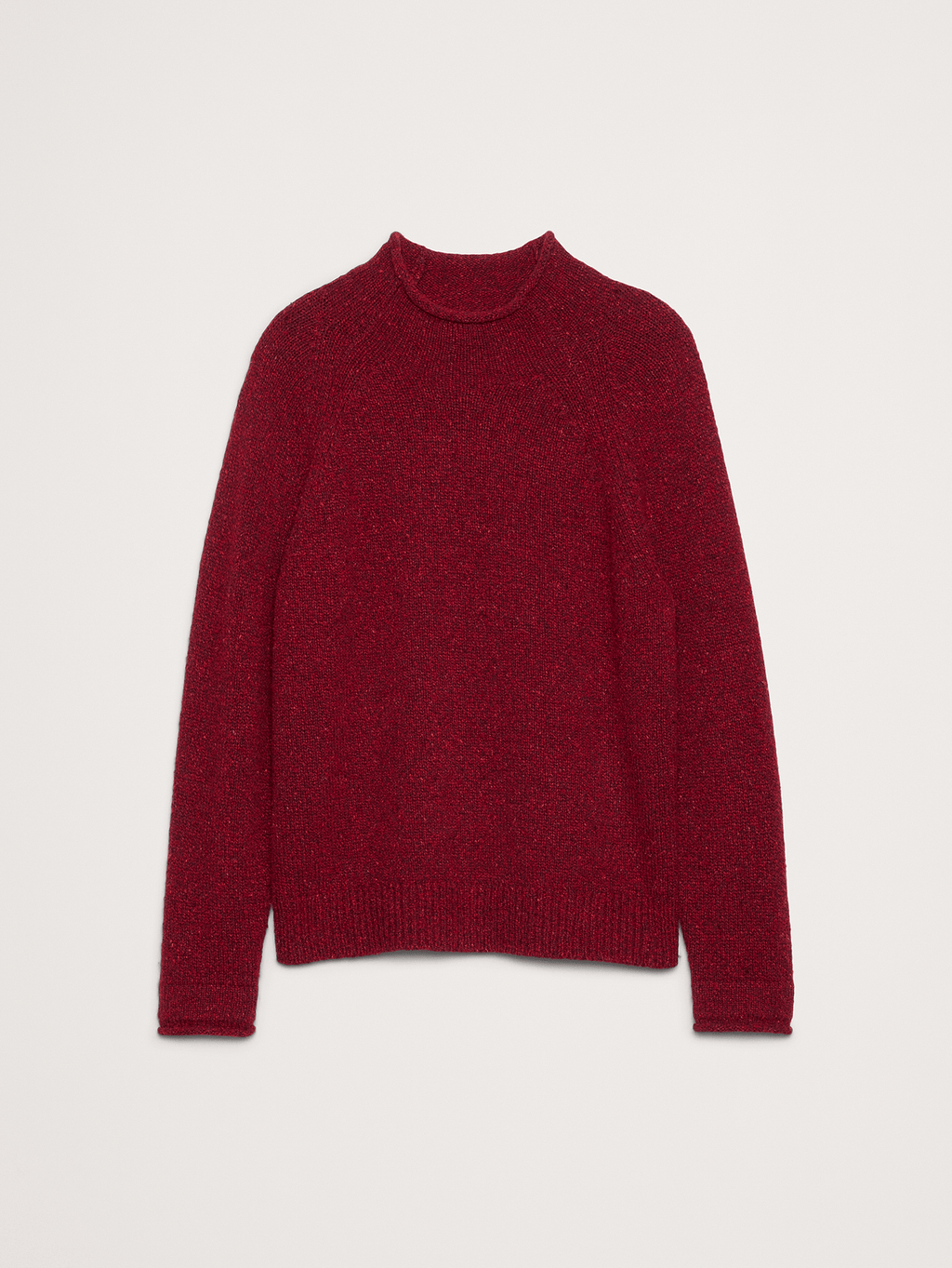 Donegal Roll-Neck Sweater - Pure Red