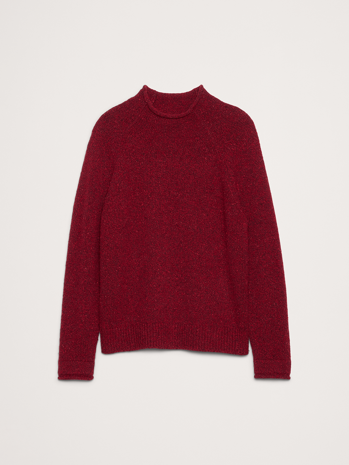 Donegal Roll-Neck Sweater - Pure Red