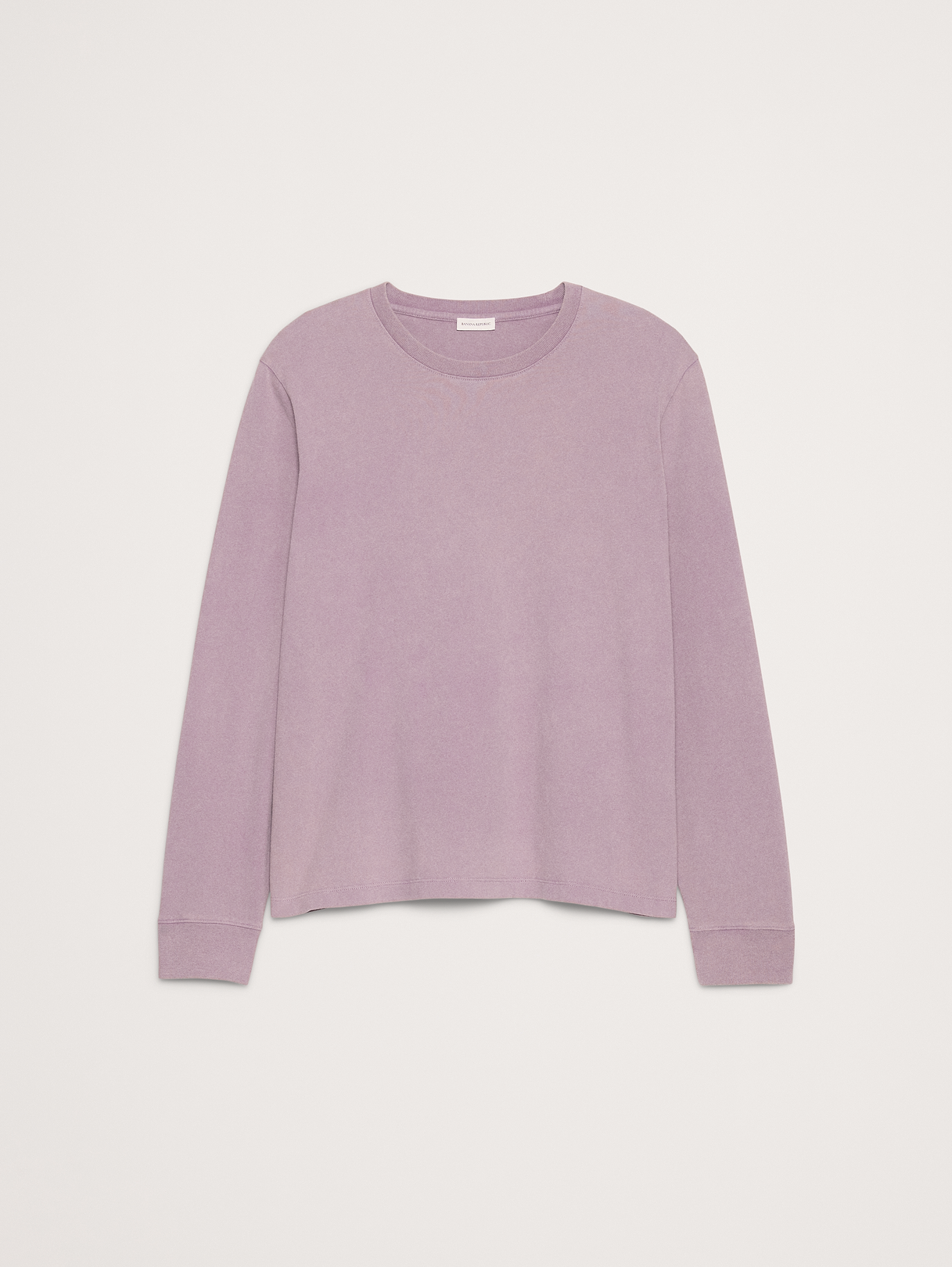 Sueded Cotton Long-Sleeve T-Shirt - Black Berry