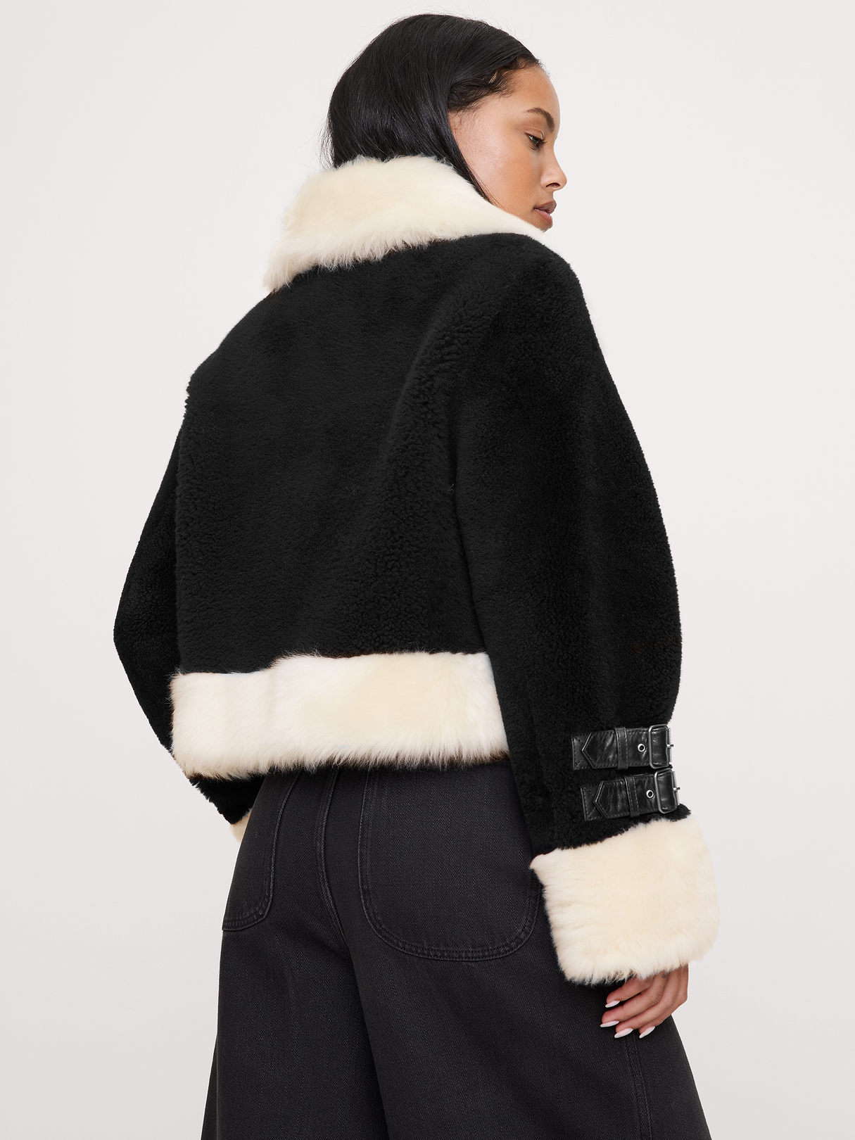 Shearling Jacket - Black & White