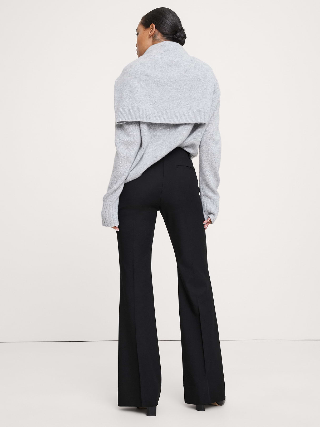 High-Rise Modern Flare City Stretch Pant - Black