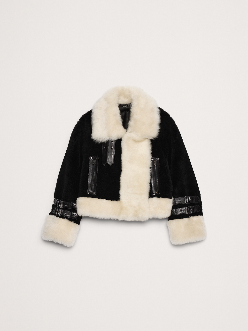 Shearling Jacket - Black & White