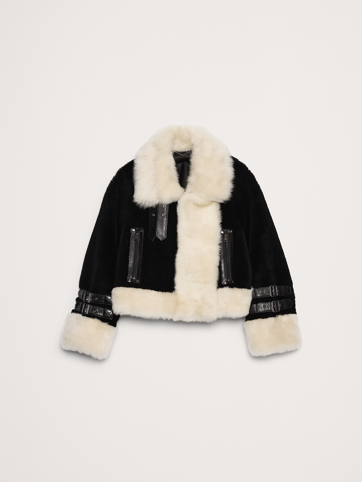 Shearling Jacket - Black & White
