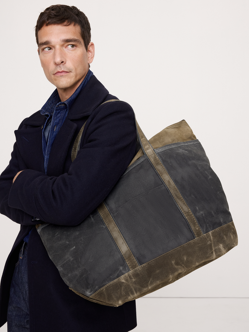 Waxed Canvas Tote by CB Station - Blue