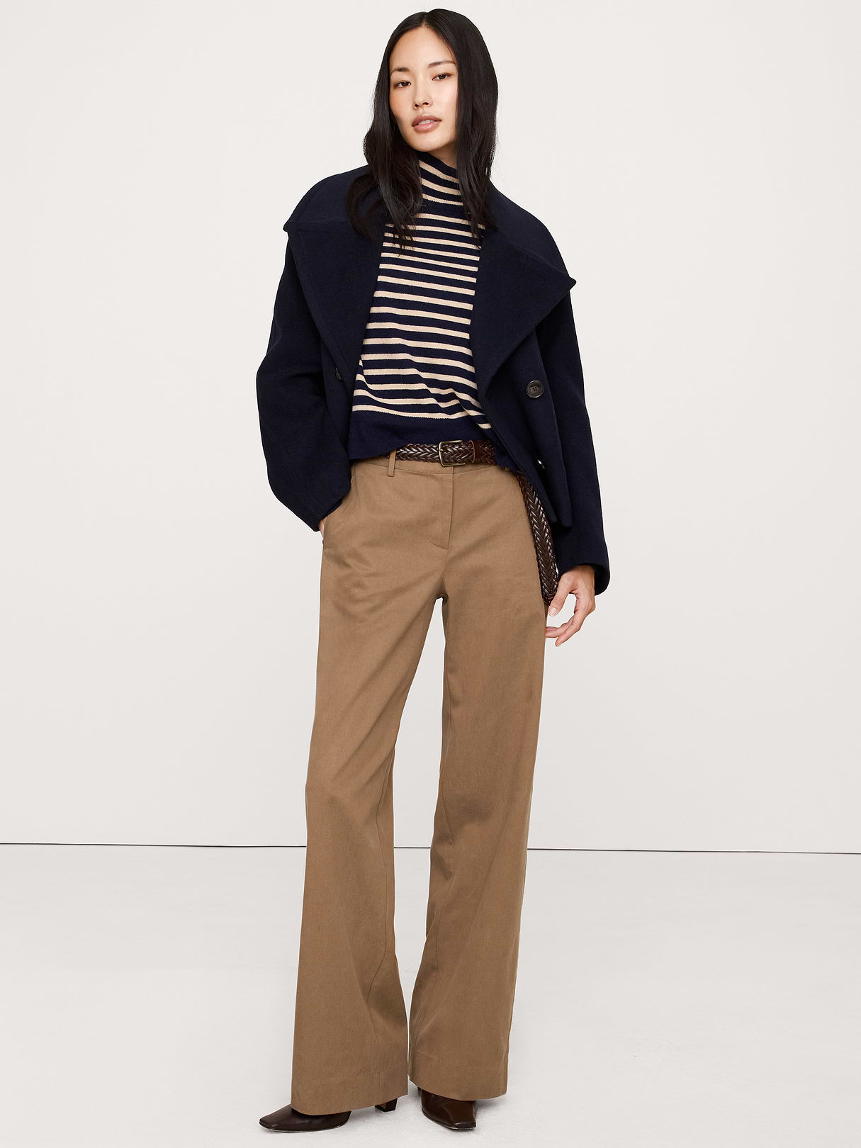 The Everyday Wide-Leg Pant in Tencel™-Cotton - Saddle Brown