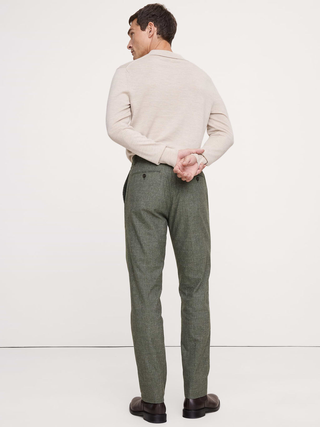 Slim Wrinkle-Resistant Dress Pant - Green