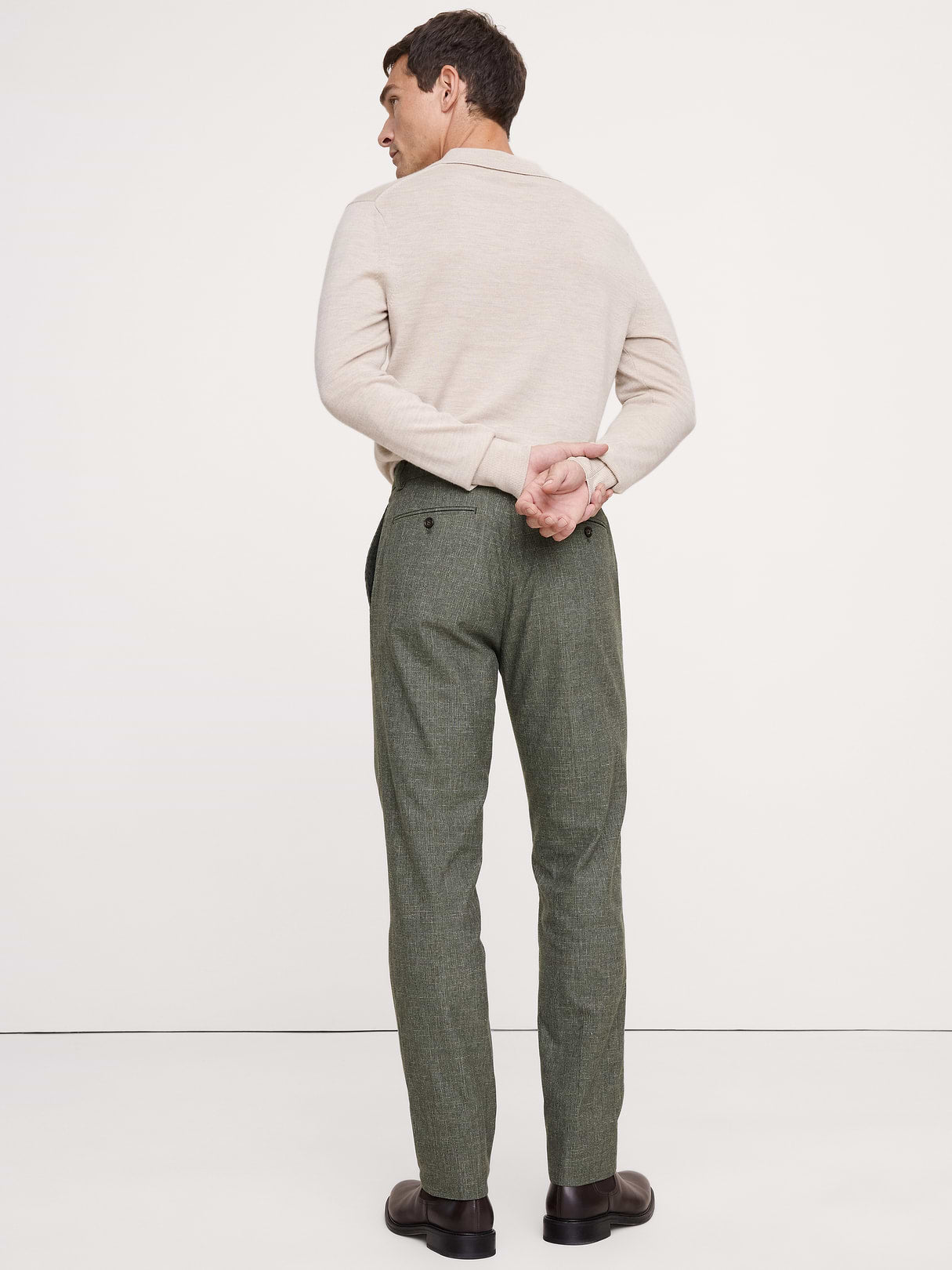 Slim Wrinkle-Resistant Dress Pant - Green