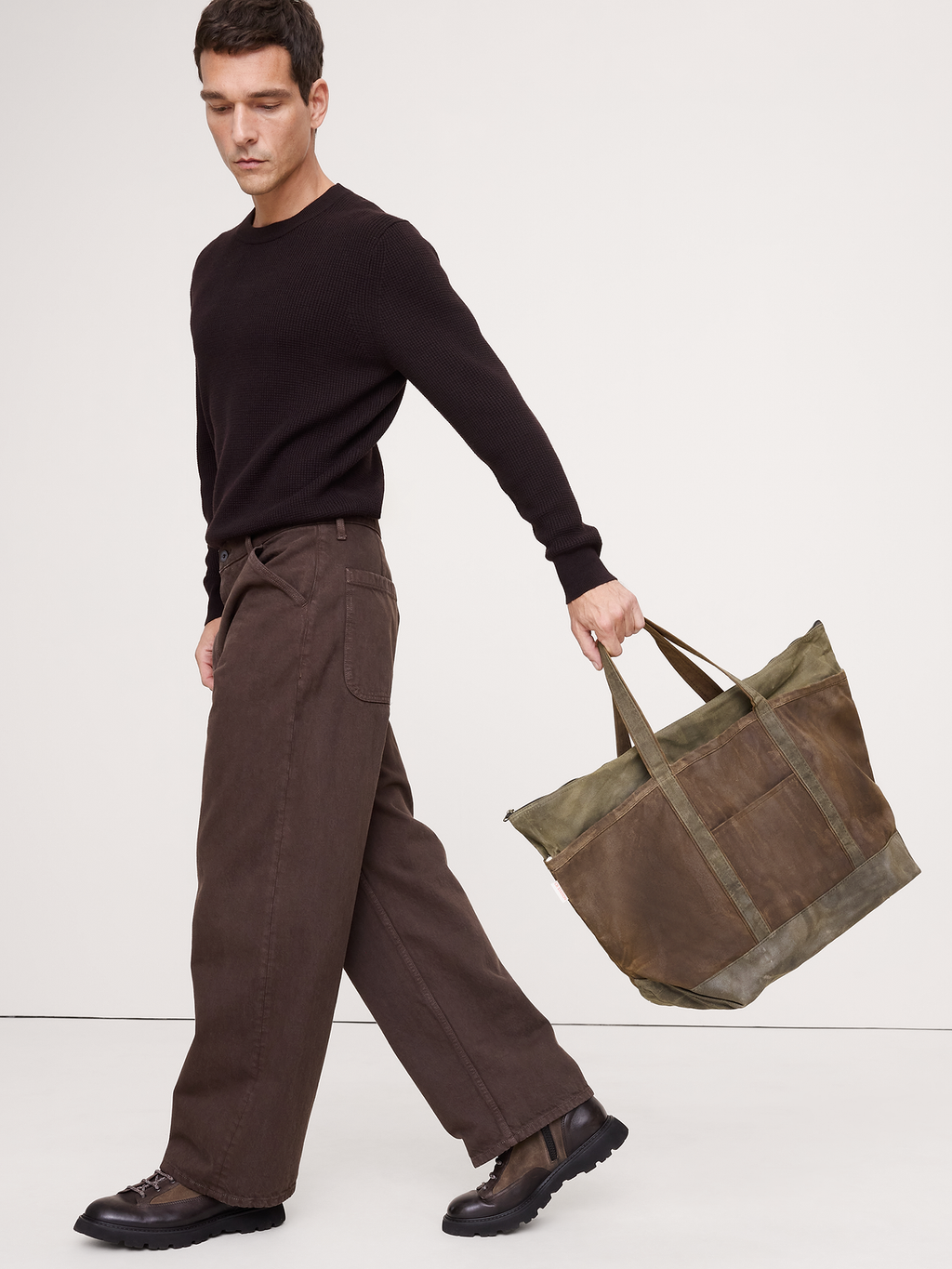 Waxed Canvas Tote by CB Station - Brown
