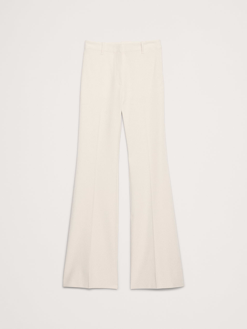 High-Rise Modern Flare City Stretch Pant - Cream White