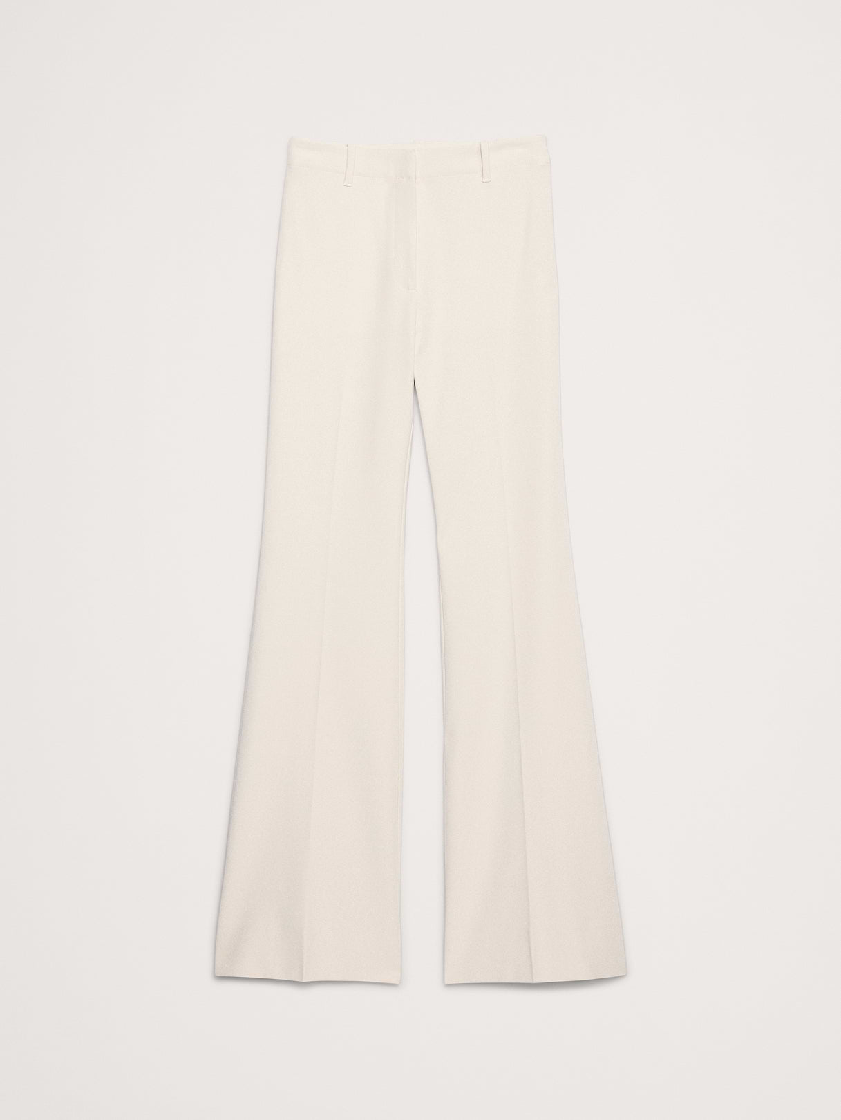 High-Rise Modern Flare City Stretch Pant - Cream White