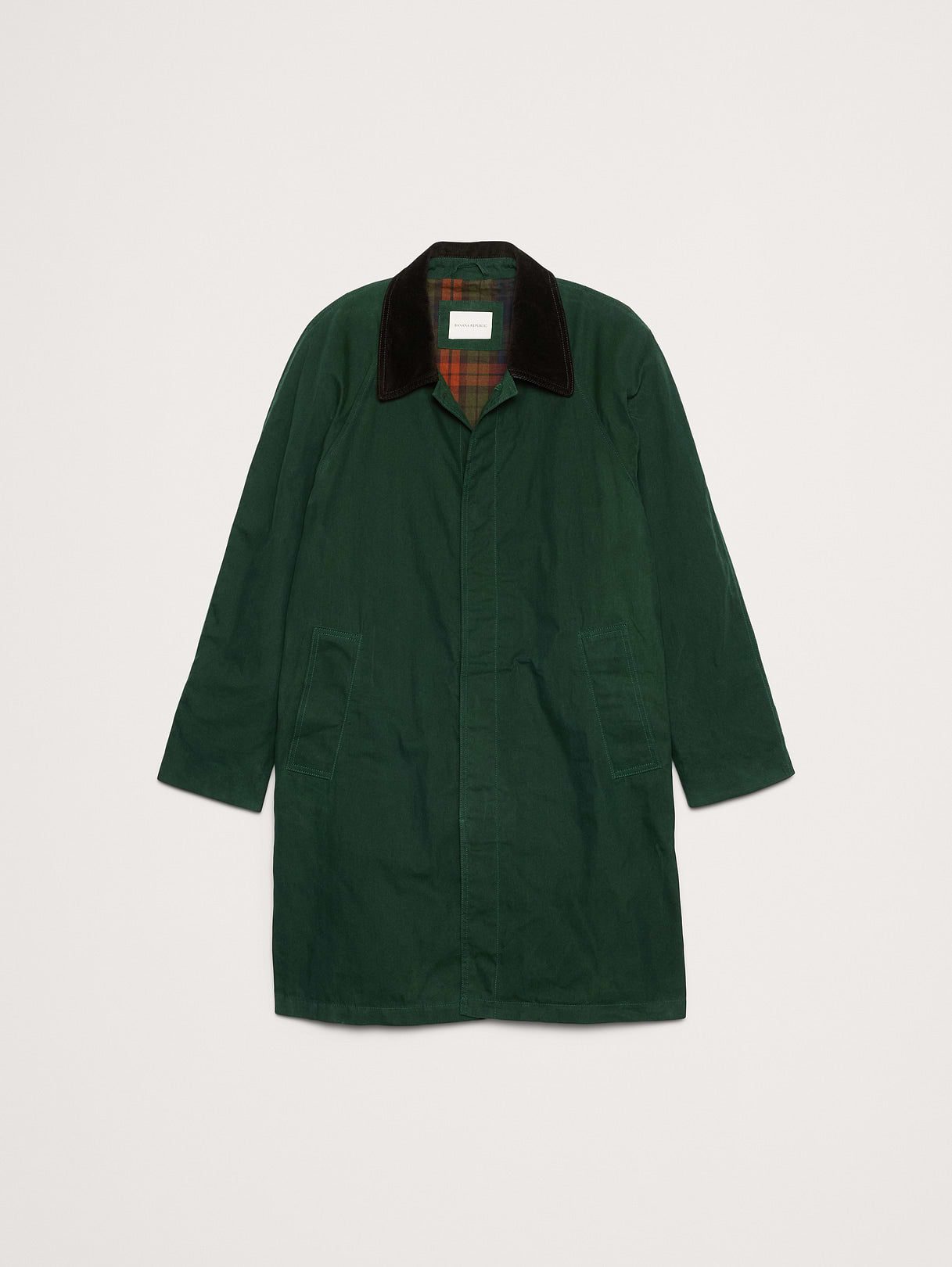 Water-Resistant Mac Coat - Heritage Green