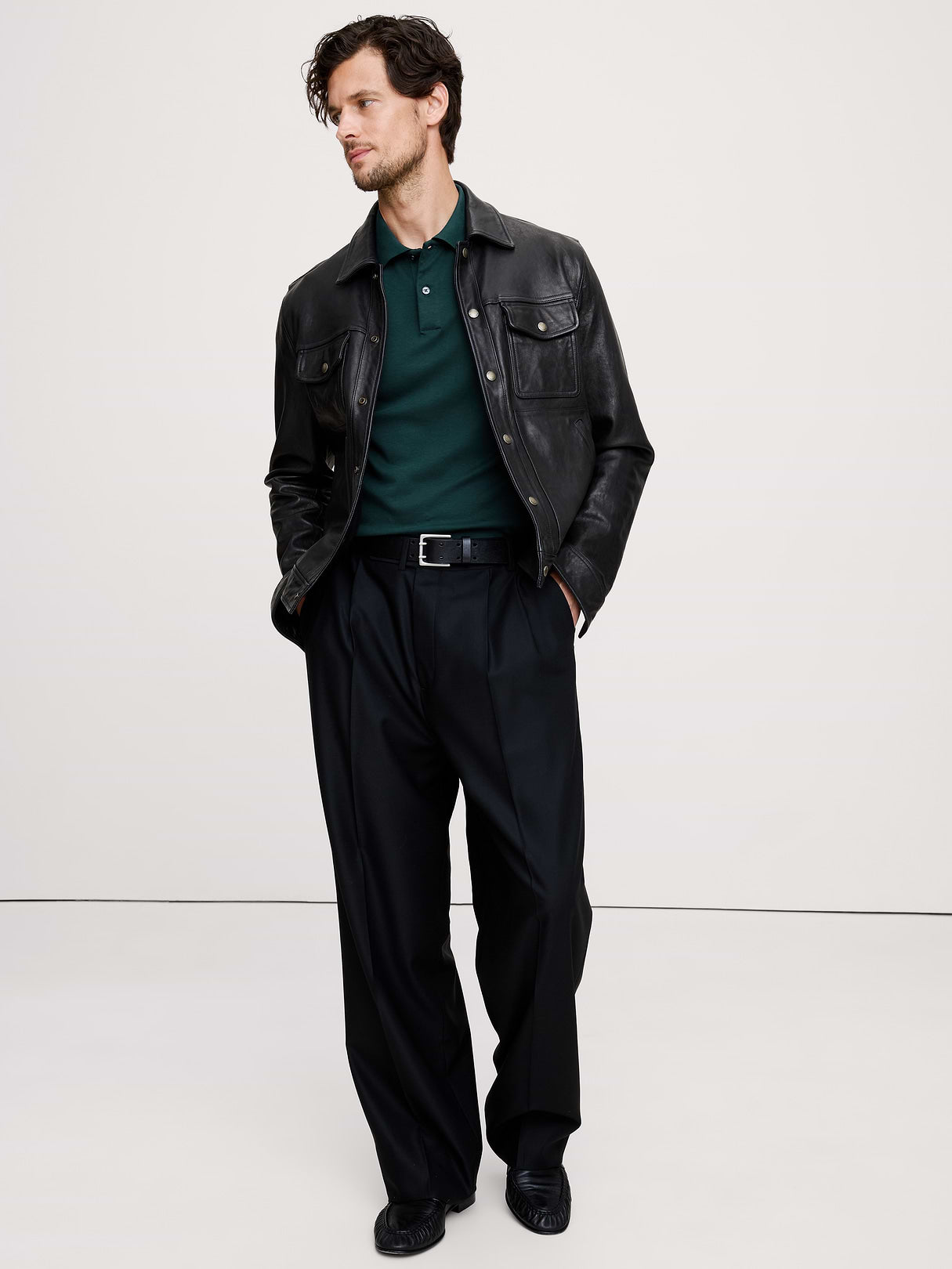 Luxury-Touch Polo - Storm Slate Green