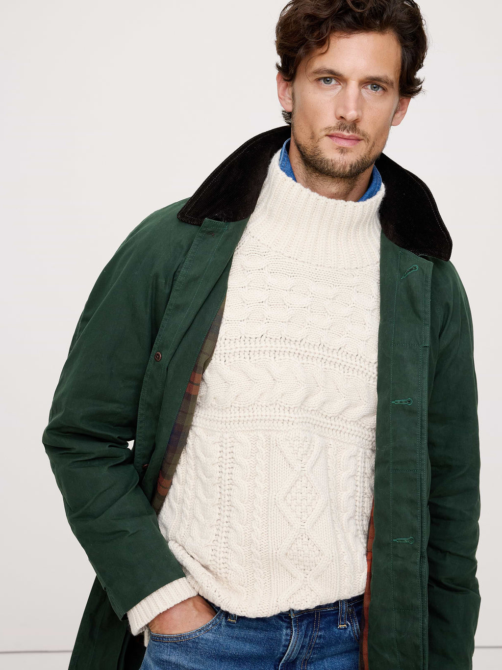 Water-Resistant Mac Coat - Heritage Green