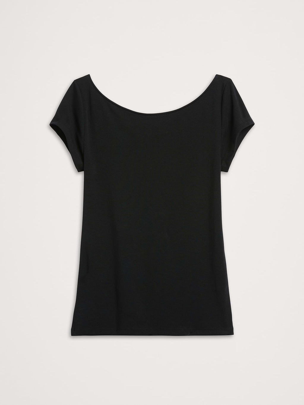 Refined Scoop-Neck T-Shirt - Black