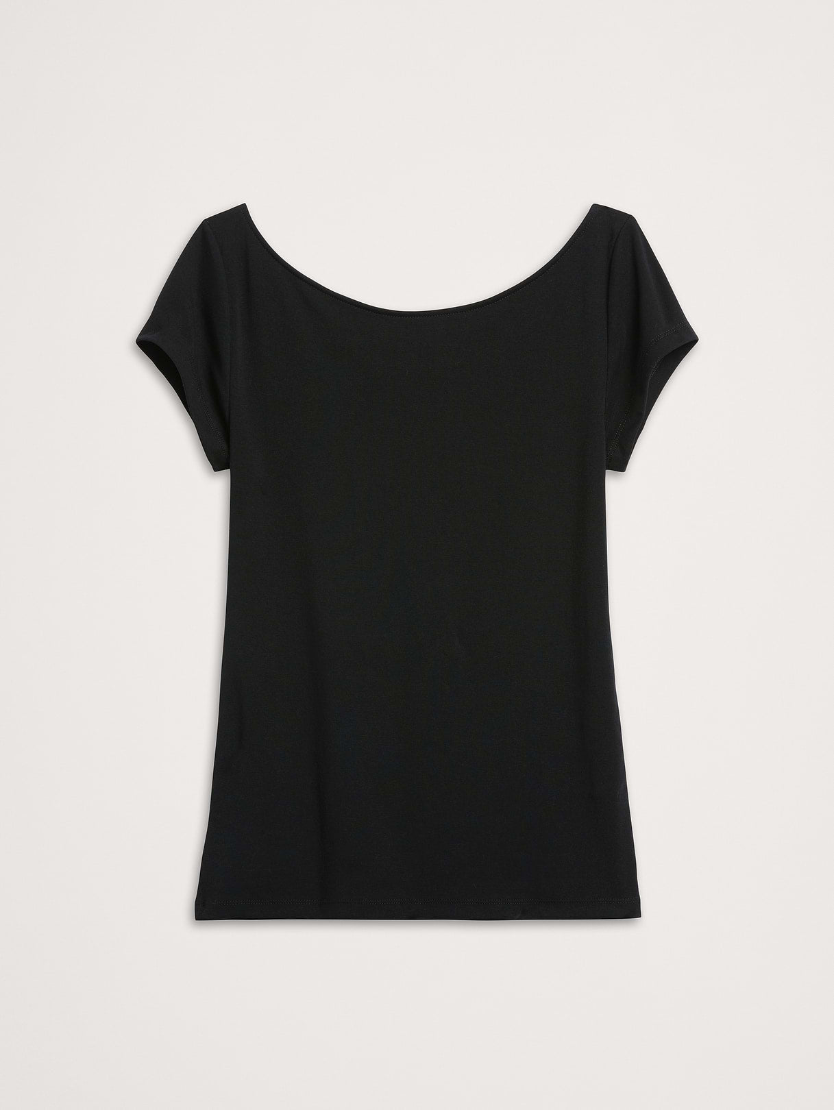 Refined Scoop-Neck T-Shirt - Black