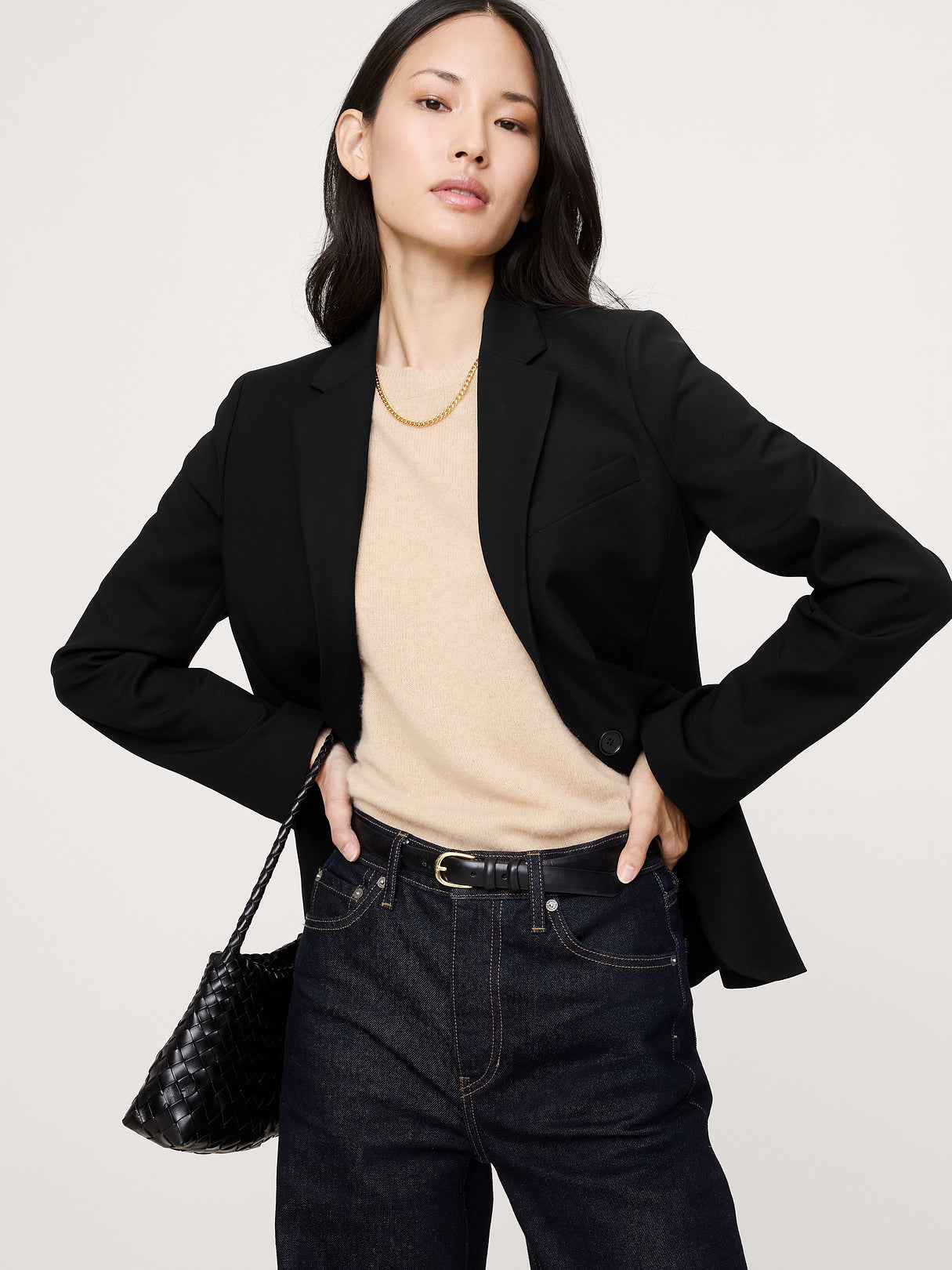 Slim City Stretch Blazer - Black