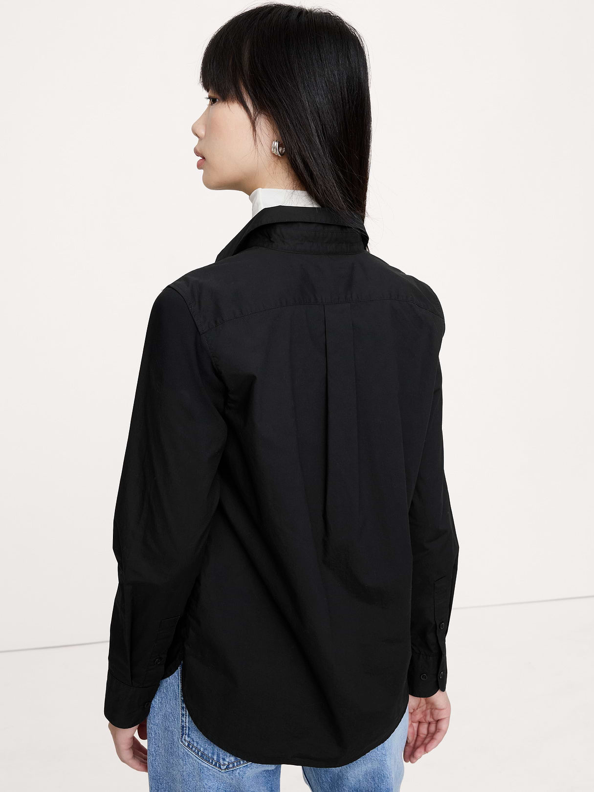 The Everyday Shirt in Cotton Poplin - Black