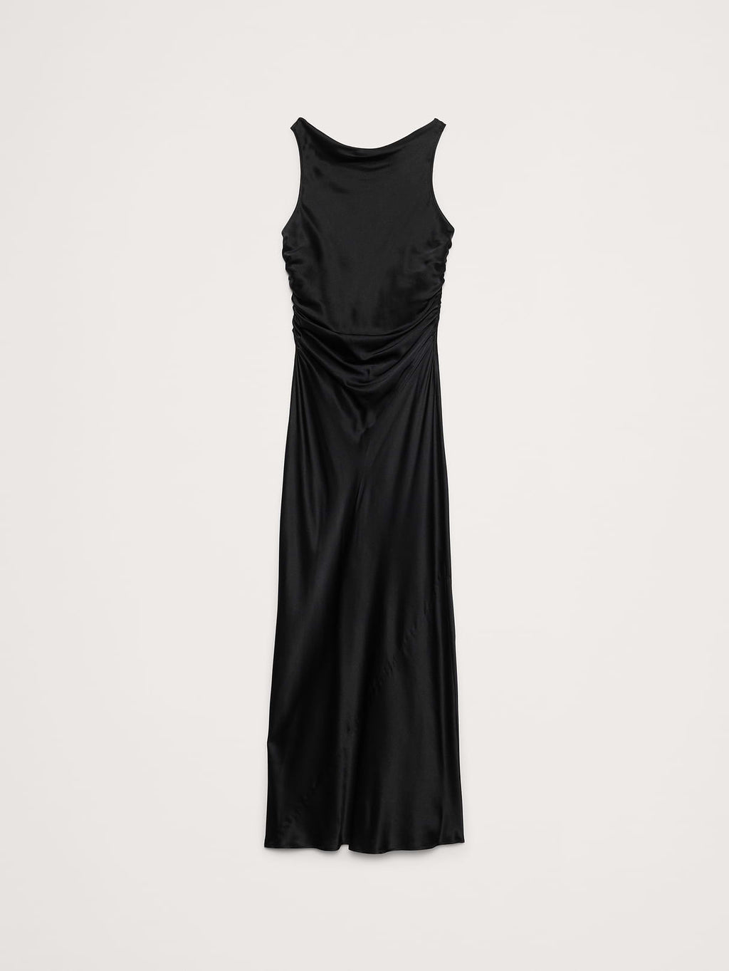 Silk Cowl-Neck Gown - Black